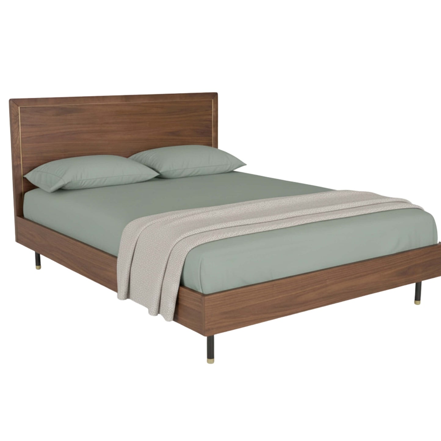 Minimalist Bedroom Interior featuring Nukta Mid-Century Modern Bed Lahore ar4handsfurniture