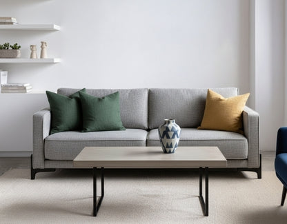 Final Minimalist 3 Seater Sofa Design in a Lahore apartment setting