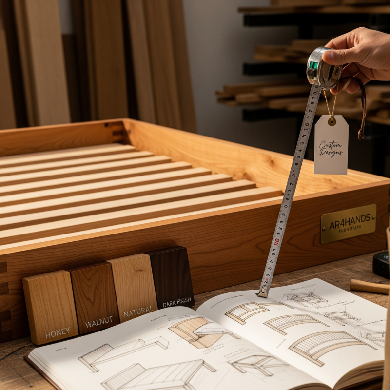 Custom furniture designs in Pakistan — AR4Hands Furniture offering polish, finishes, and size personalization for every home