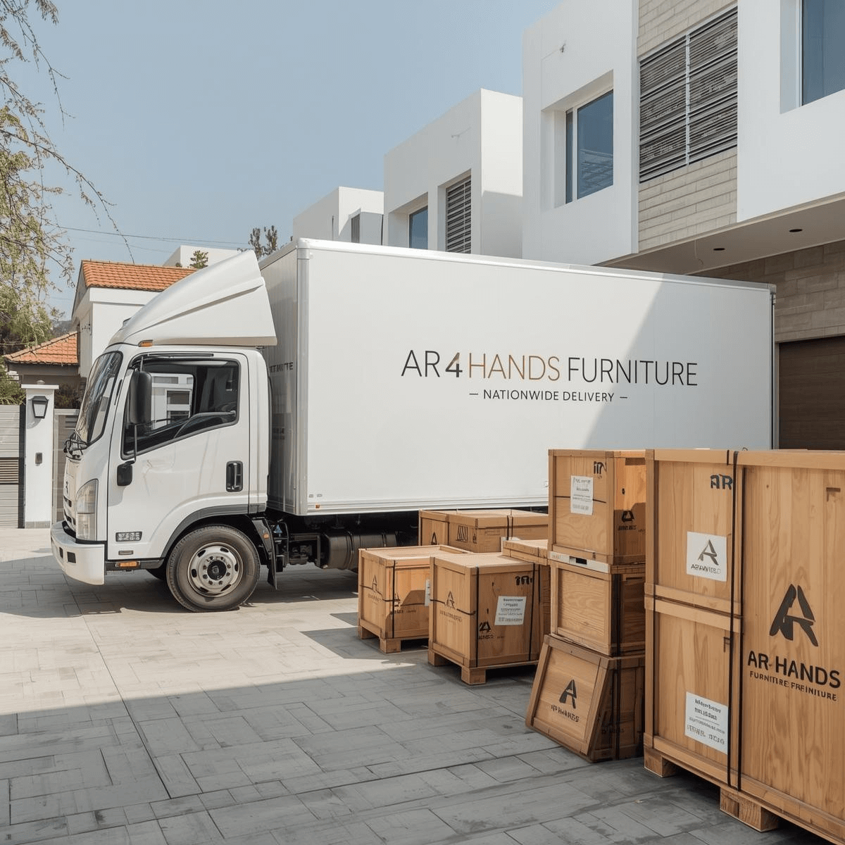 "Nationwide furniture delivery in Pakistan by AR4Hands Furniture — premium handmade solid wood beds, sofas, and dining shipped with care."