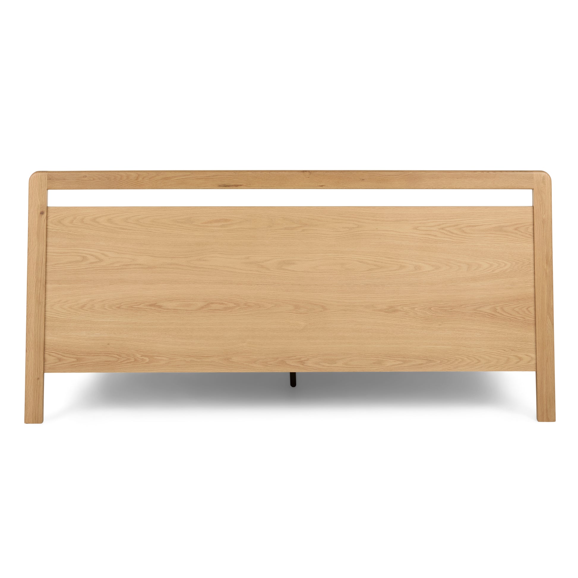 Wooden headboard on a white background